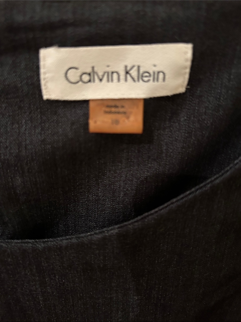 Calvin Klein Dark Navy Sleeveless Sheath Midi Dress - Picture 2 of 4